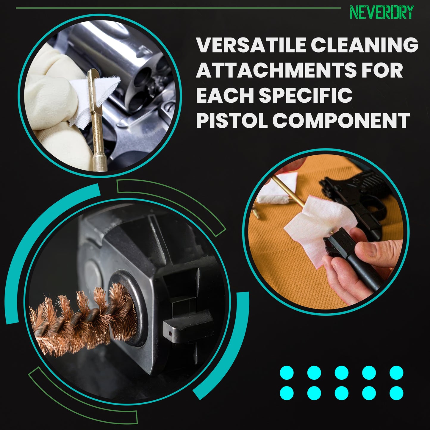 NEVERDRY Pistol Cleaning Kit